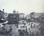 Fiera del Marrone in Piazza Galimberti (1938)